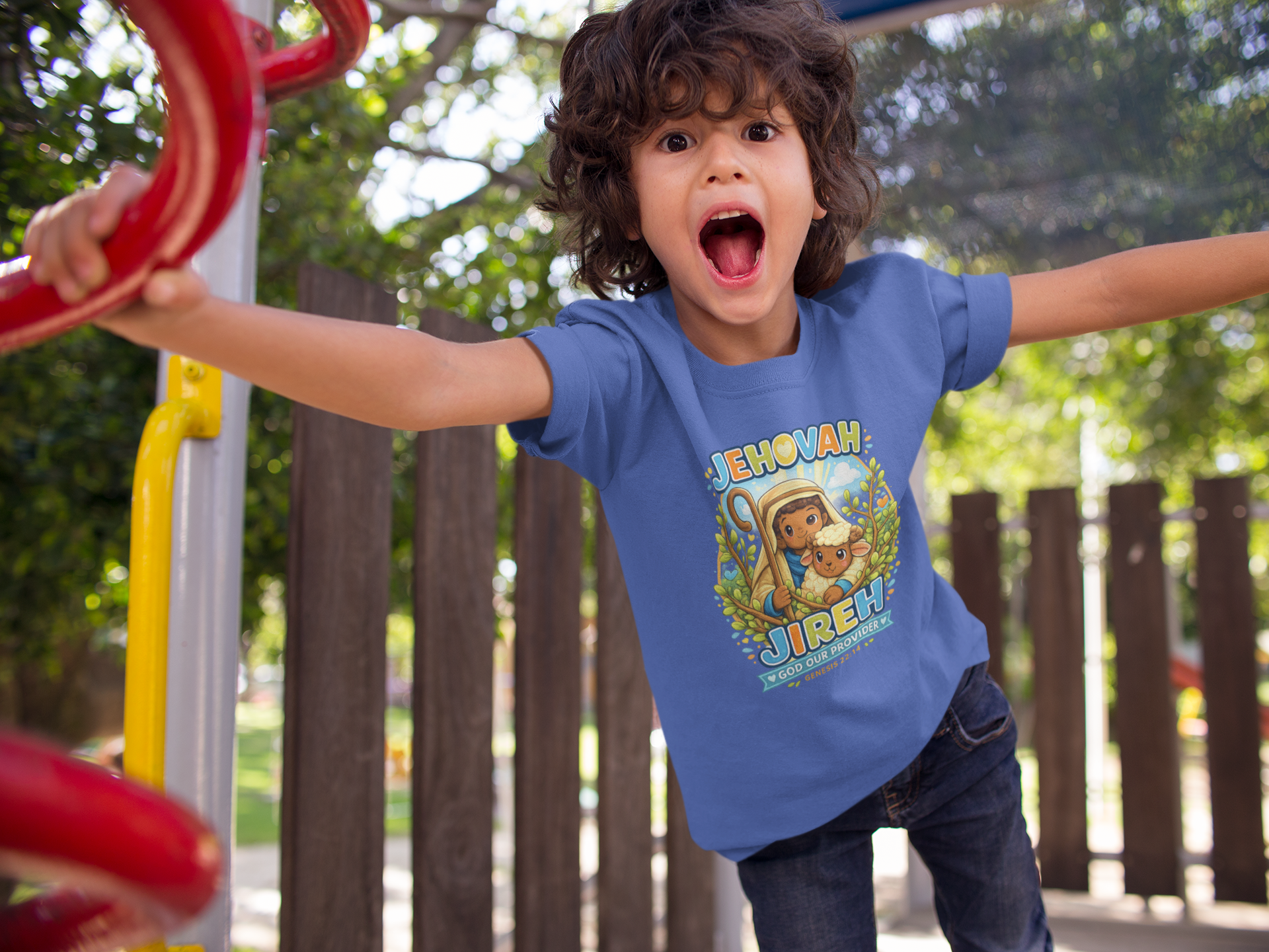 Jehovah Jireh Bible Verse Youth T-Shirt | Soft Cotton Christian Gift for Kids