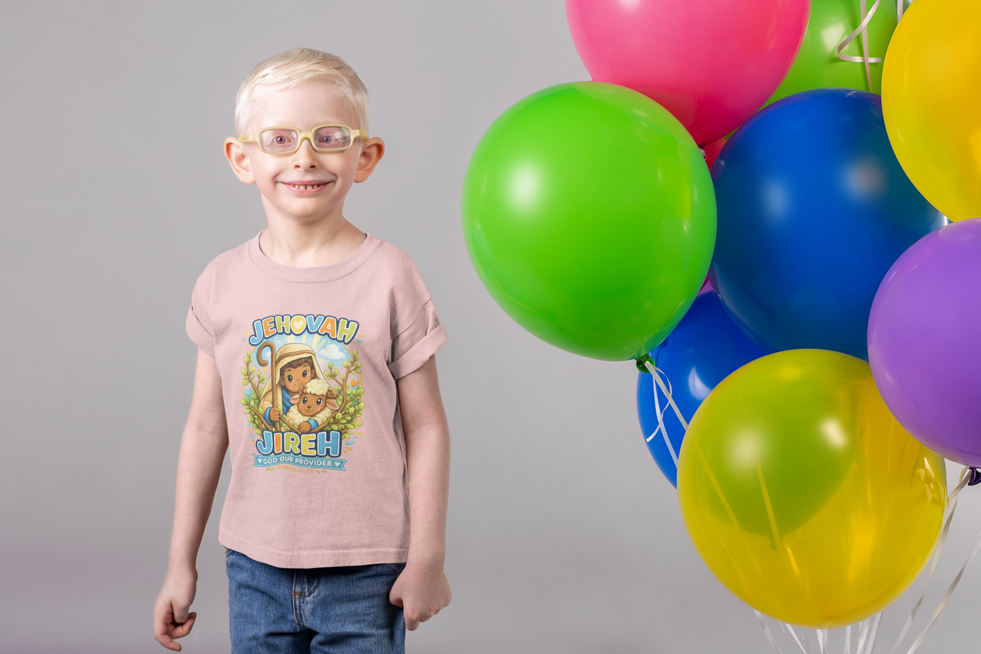 Jehovah Jireh Bible Verse Youth T-Shirt | Soft Cotton Christian Gift for Kids