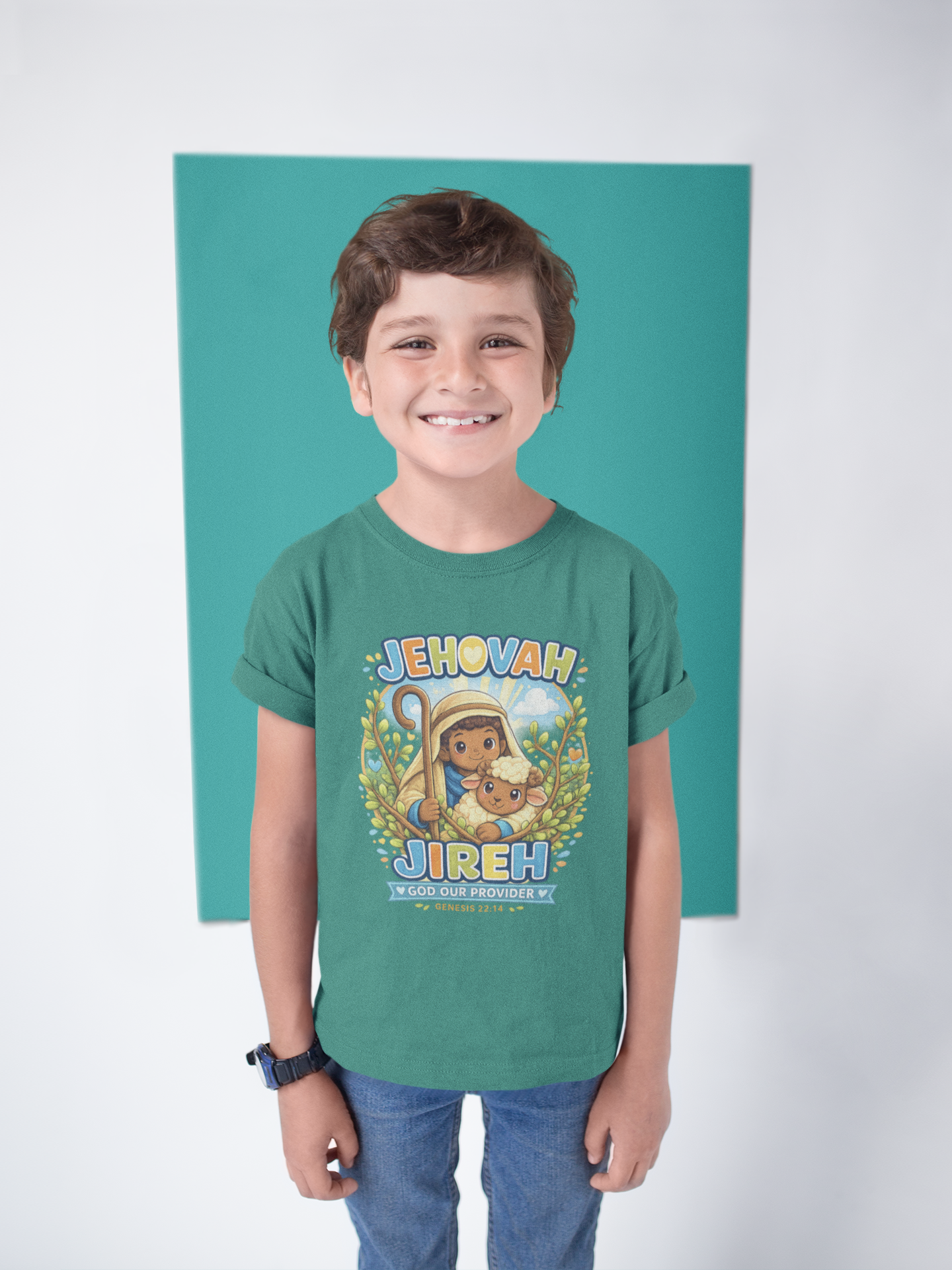 Jehovah Jireh Bible Verse Youth T-Shirt | Soft Cotton Christian Gift for Kids